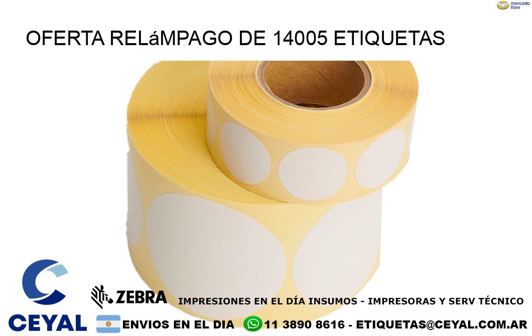 Oferta relámpago de 14005 etiquetas