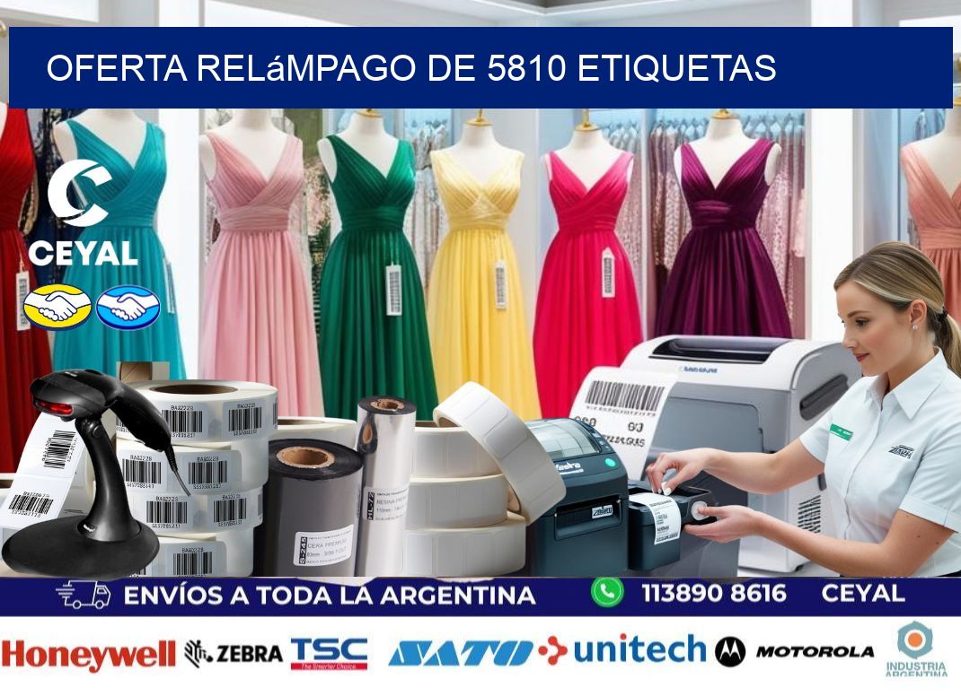 Oferta relámpago de 5810 etiquetas
