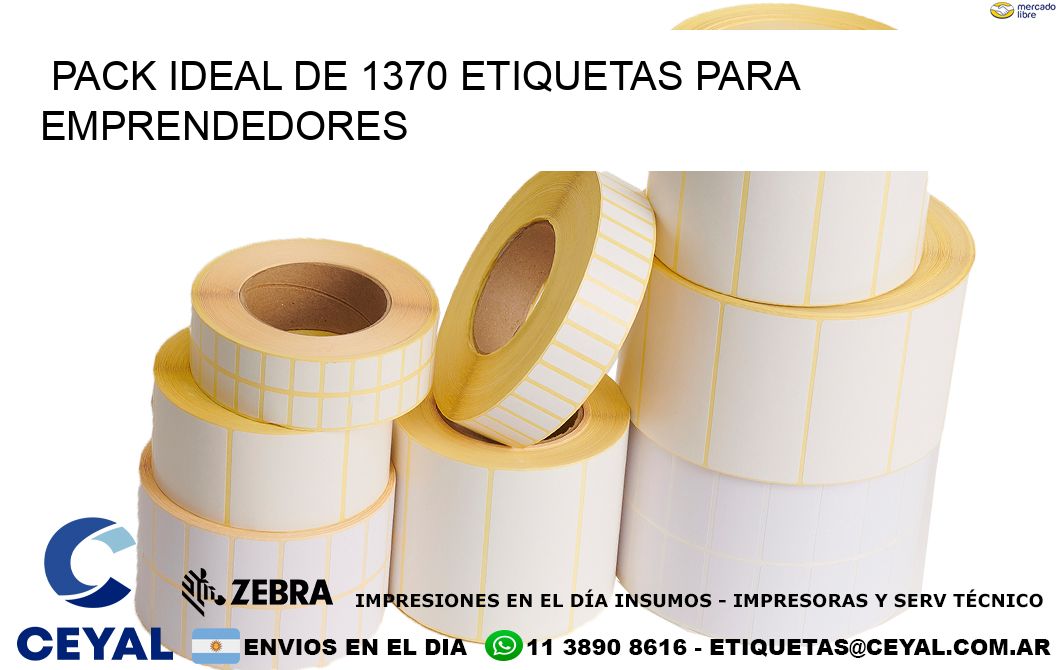 Pack ideal de 1370 etiquetas para emprendedores