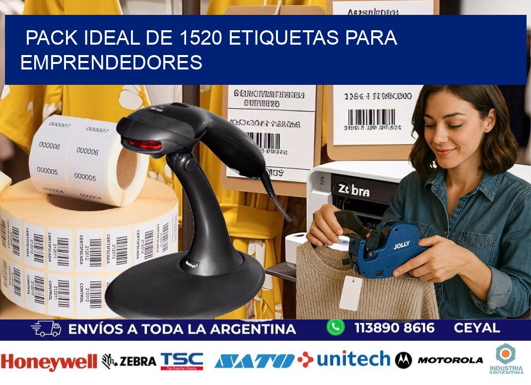 Pack ideal de 1520 etiquetas para emprendedores