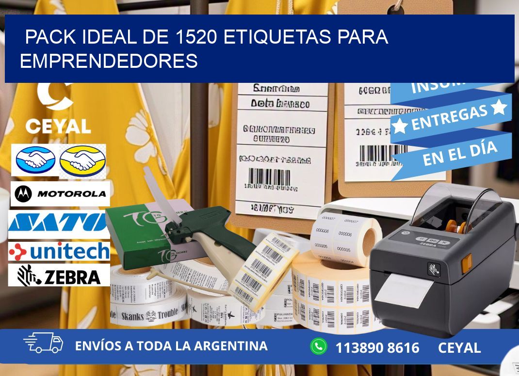 Pack ideal de 1520 etiquetas para emprendedores