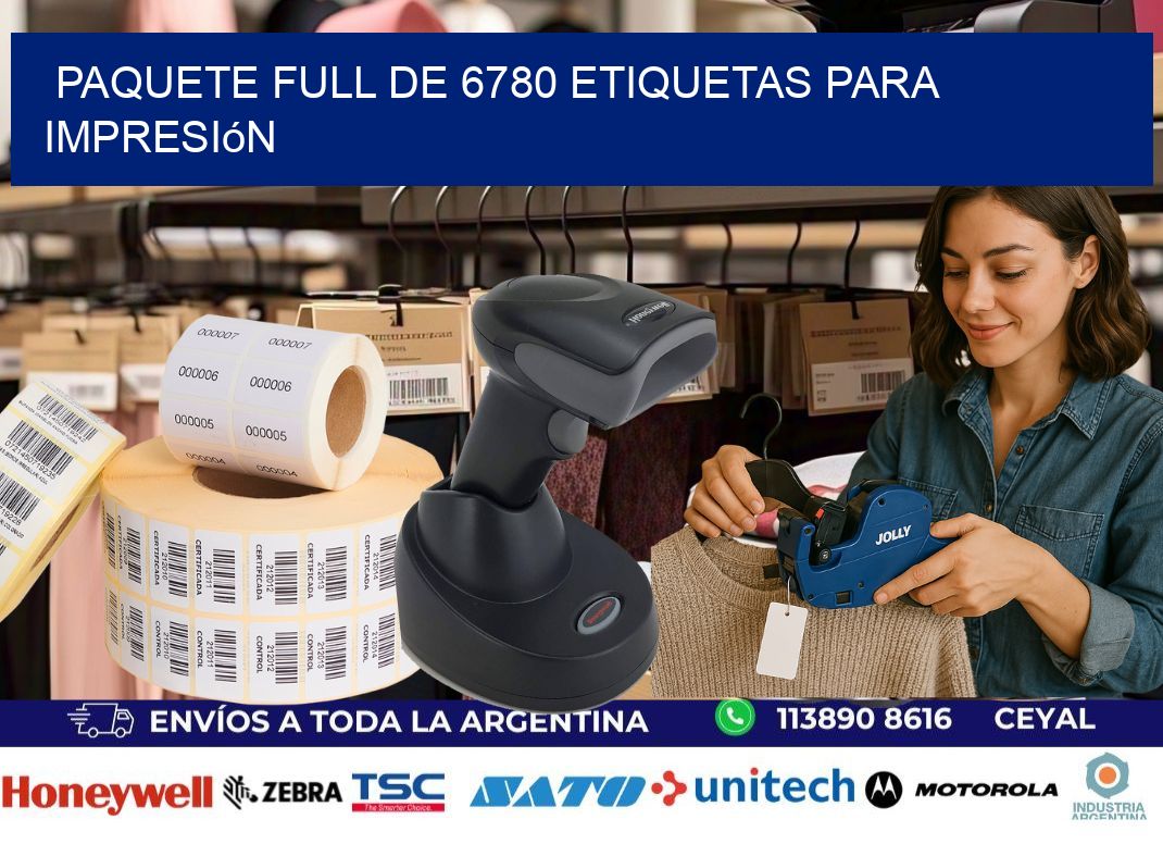 Paquete full de 6780 etiquetas para impresión
