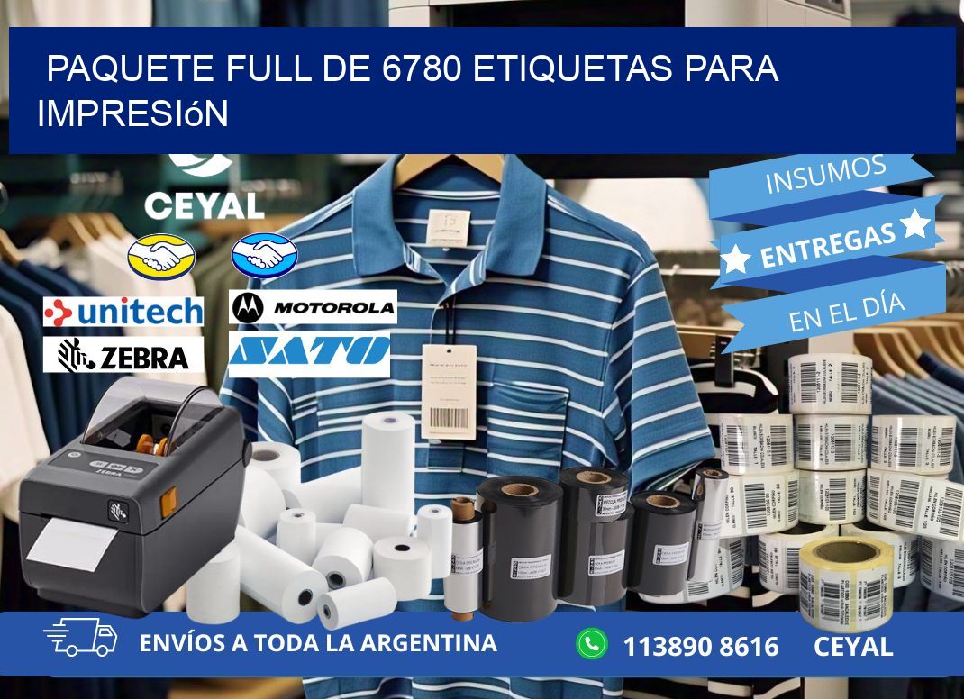 Paquete full de 6780 etiquetas para impresión