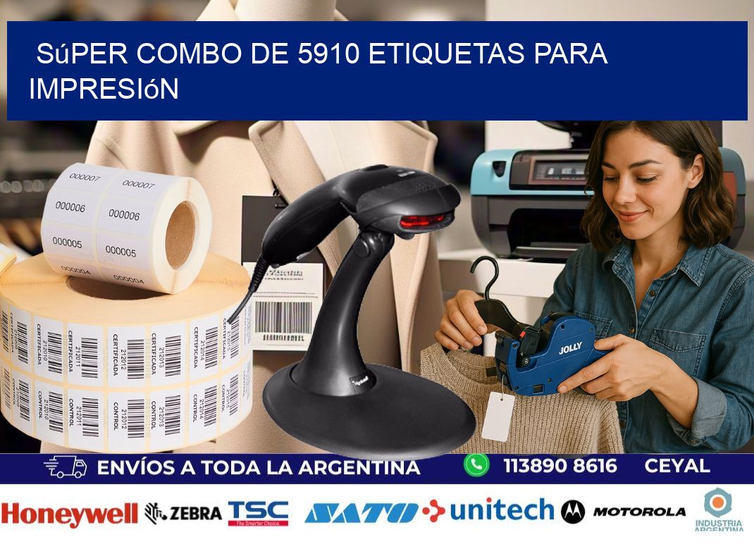 Súper combo de 5910 etiquetas para impresión