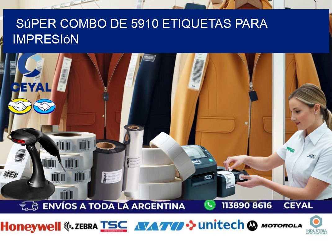 Súper combo de 5910 etiquetas para impresión