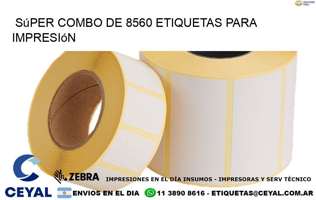 Súper combo de 8560 etiquetas para impresión