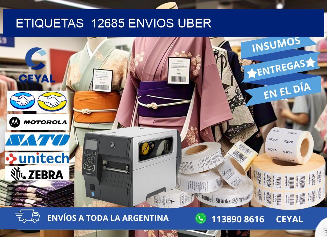etiquetas  12685 ENVIOS UBER