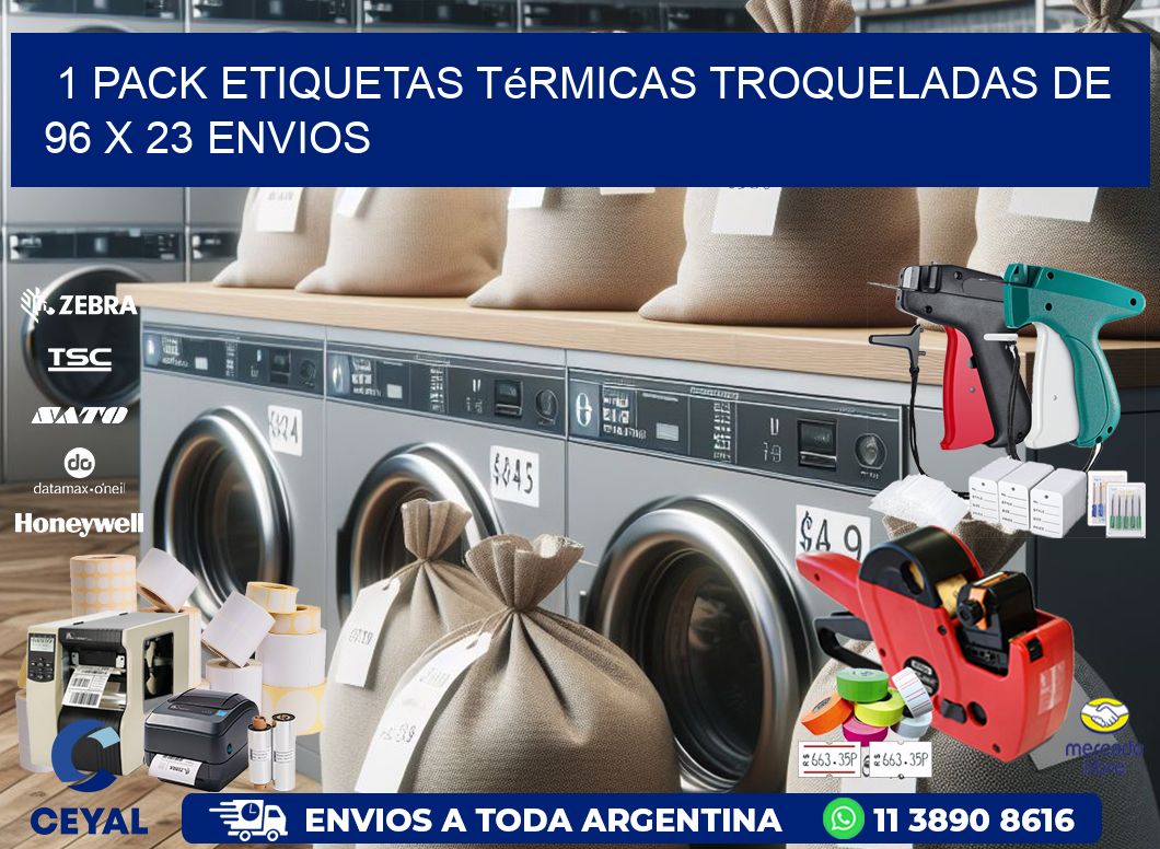 1 Pack etiquetas Térmicas Troqueladas De 96 x 23 ENVIOS