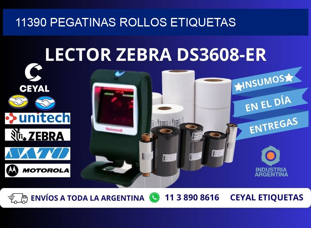 11390 Pegatinas rollos etiquetas