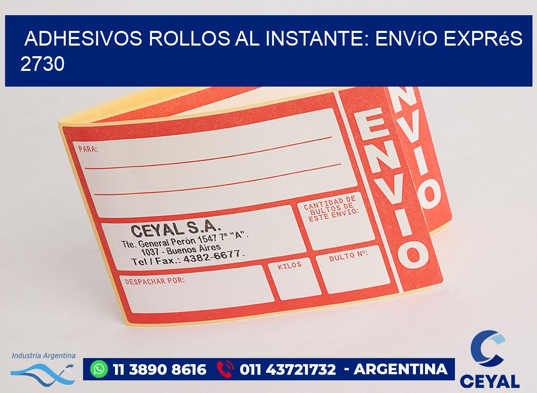 Adhesivos rollos al Instante: Envío Exprés 2730