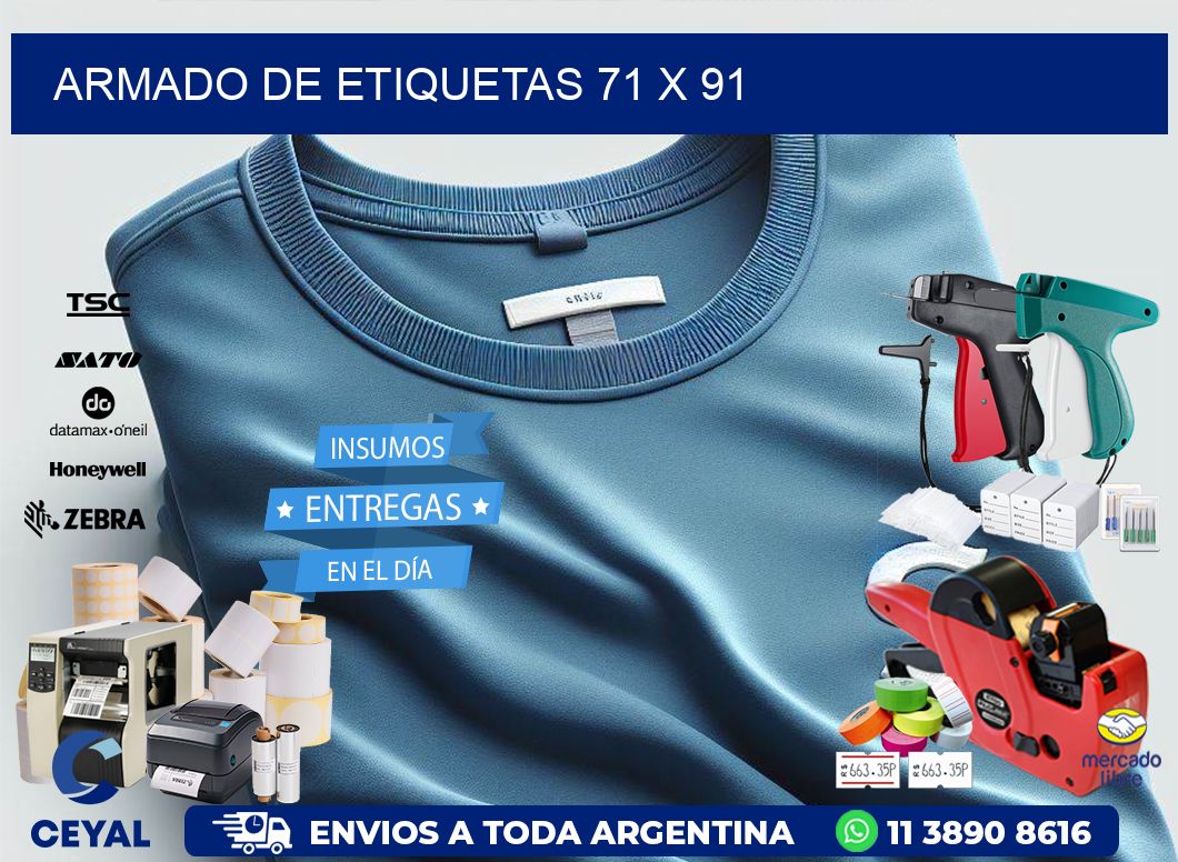 Armado de etiquetas 71 x 91