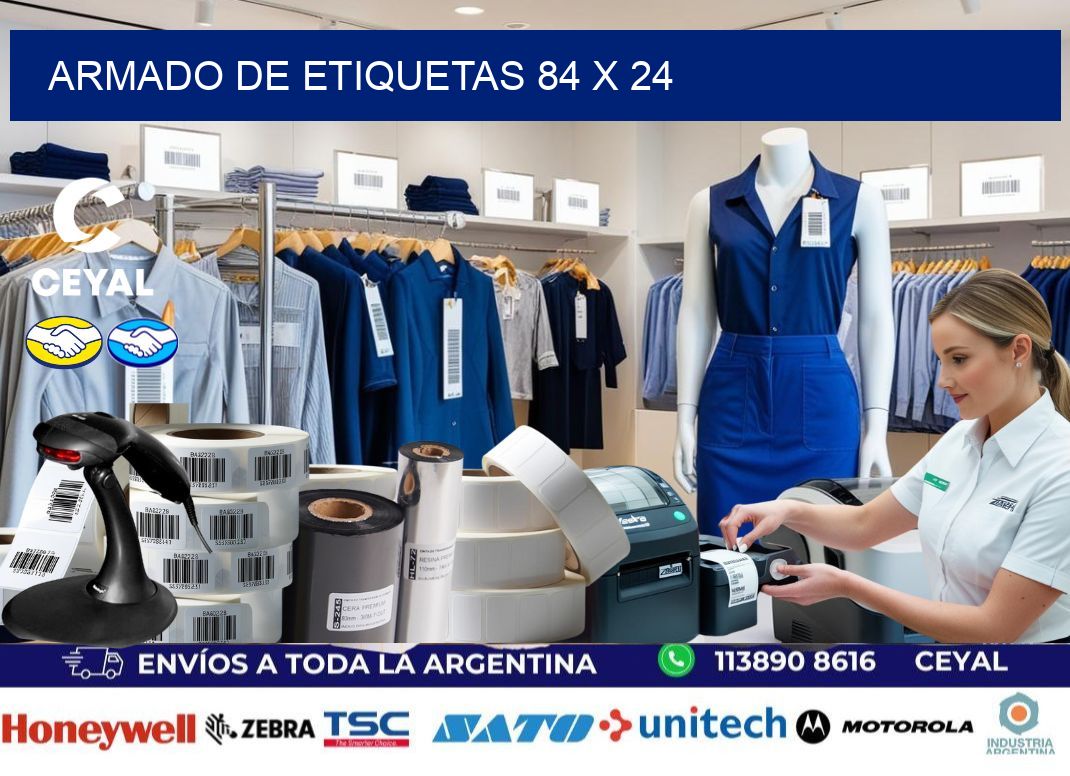 Armado de etiquetas 84 x 24