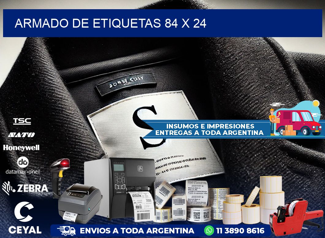Armado de etiquetas 84 x 24