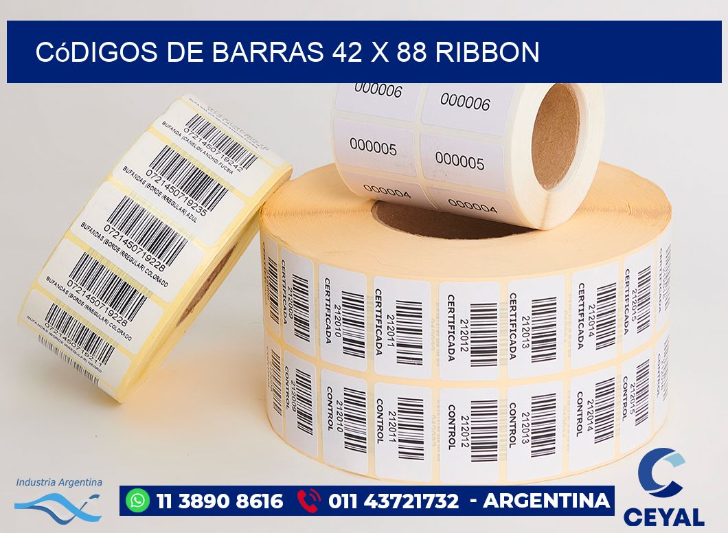 Códigos de Barras 42 x 88 ribbon
