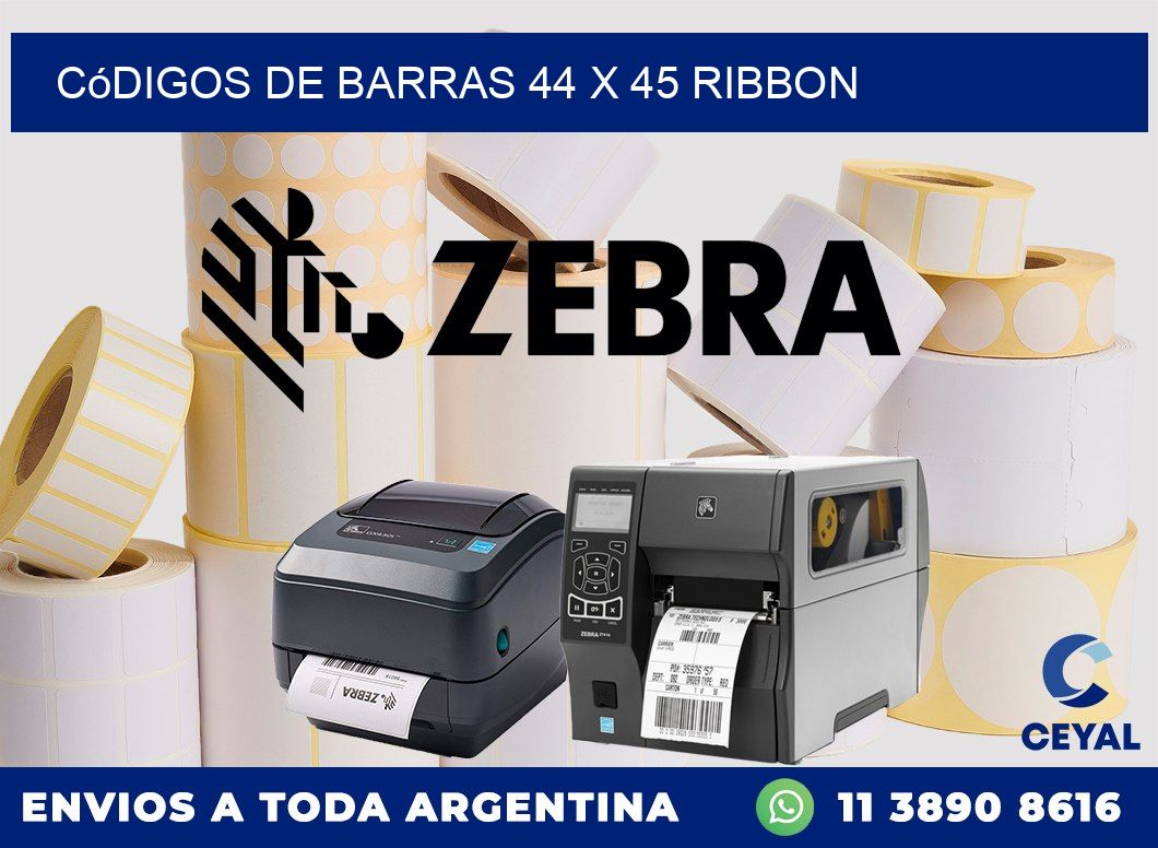 Códigos de Barras 44 x 45 ribbon