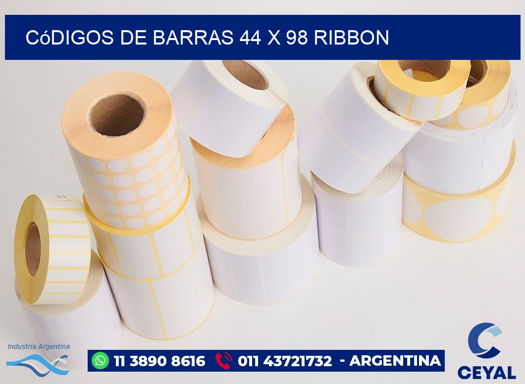 Códigos de Barras 44 x 98 ribbon