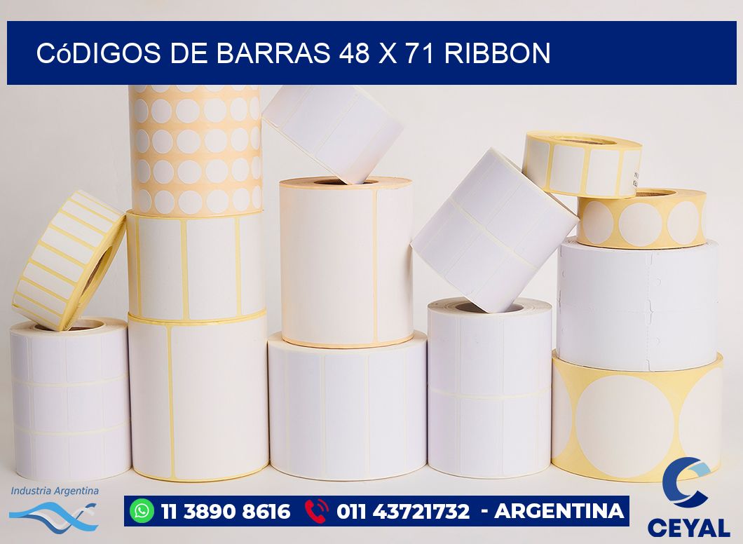 Códigos de Barras 48 x 71 ribbon