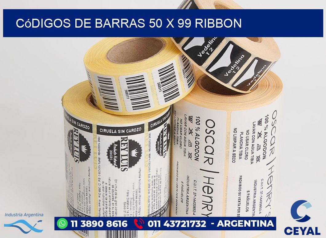 Códigos de Barras 50 x 99 ribbon