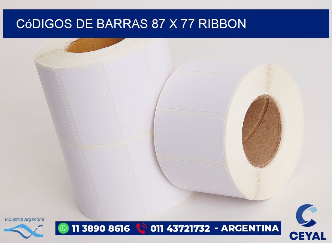 Códigos de Barras 87 x 77 ribbon