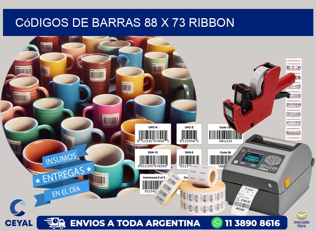 Códigos de Barras 88 x 73 ribbon