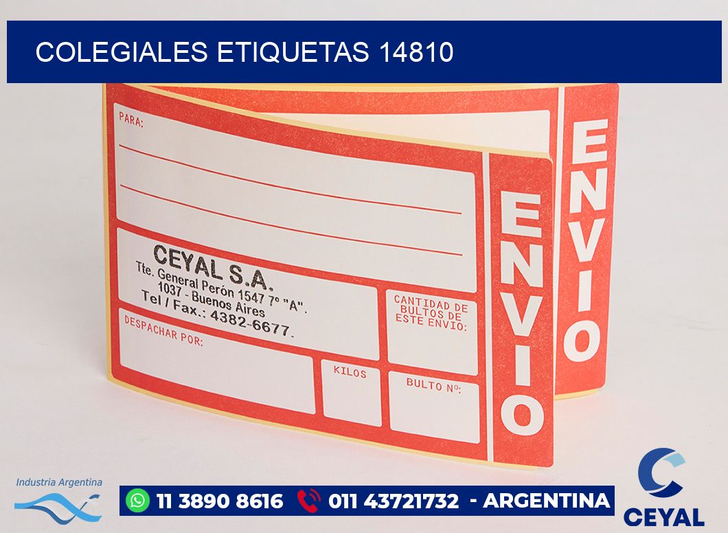 Colegiales etiquetas 14810