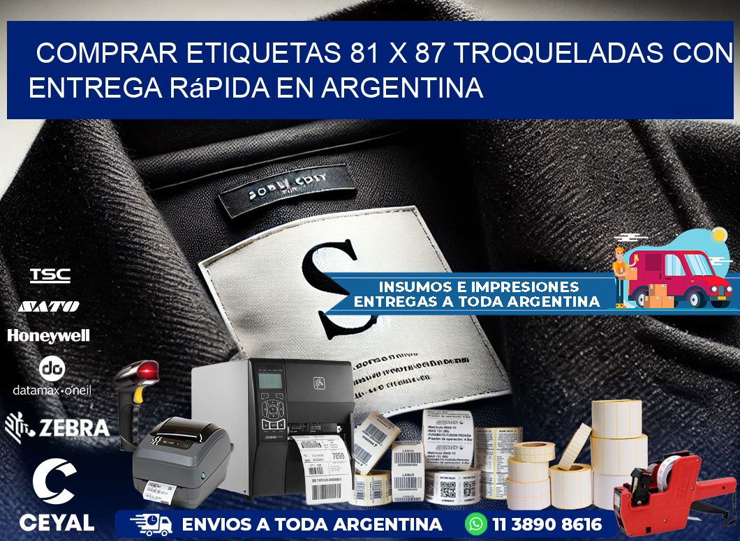 Comprar etiquetas 81 x 87 troqueladas con entrega rápida en Argentina