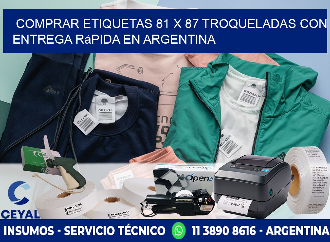 Comprar etiquetas 81 x 87 troqueladas con entrega rápida en Argentina