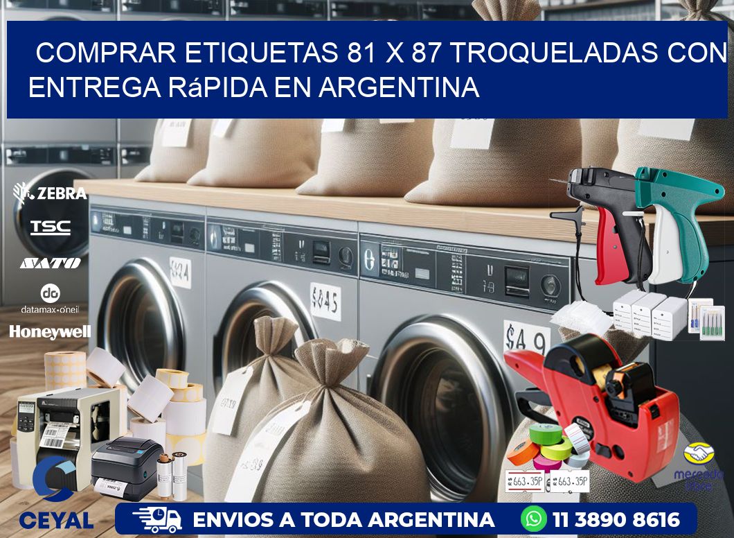 Comprar etiquetas 81 x 87 troqueladas con entrega rápida en Argentina