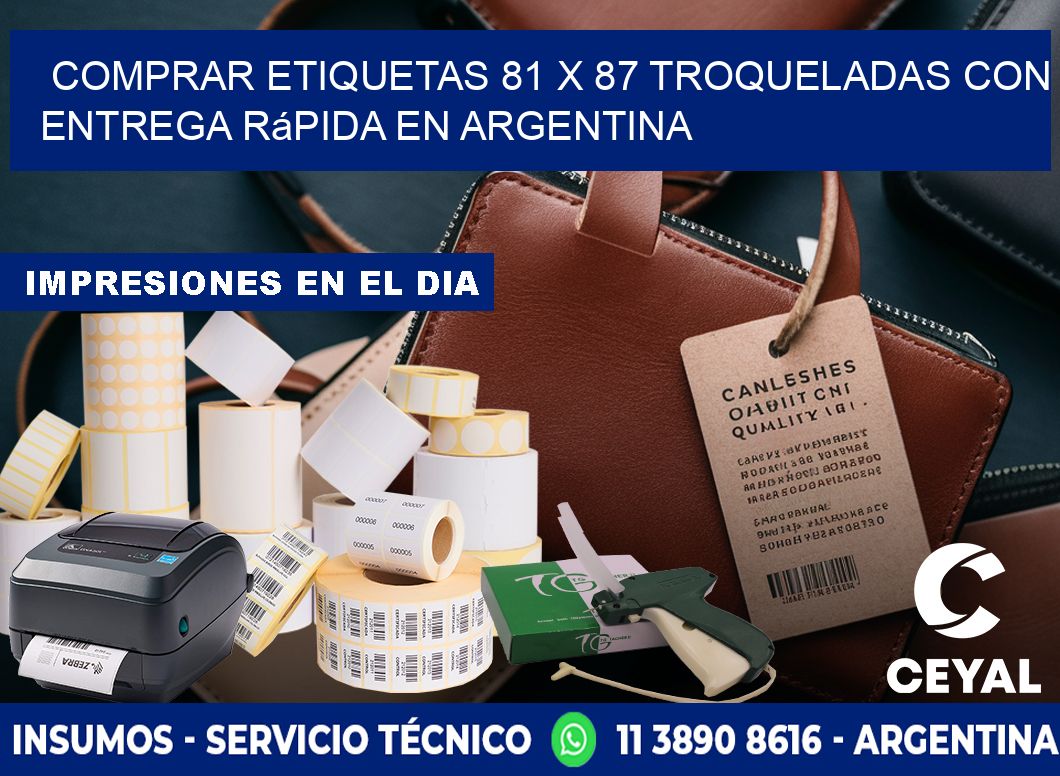 Comprar etiquetas 81 x 87 troqueladas con entrega rápida en Argentina