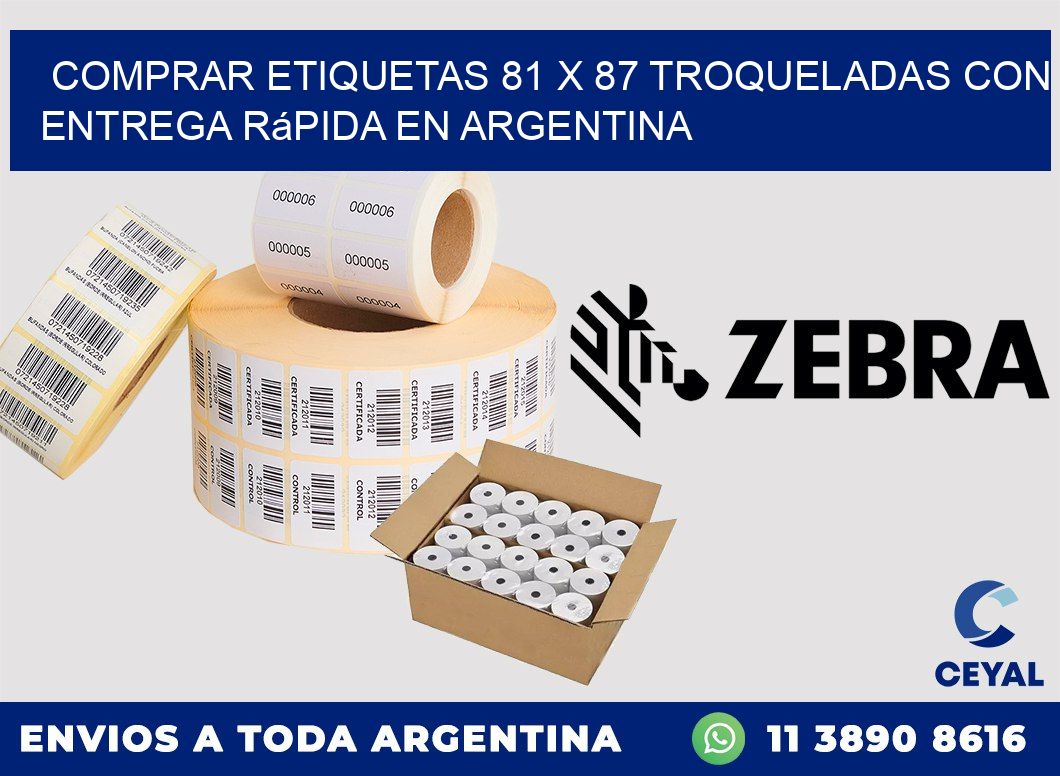 Comprar etiquetas 81 x 87 troqueladas con entrega rápida en Argentina