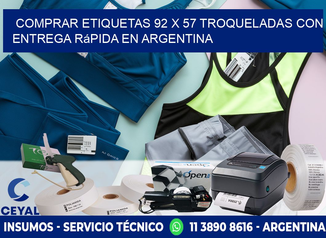 Comprar etiquetas 92 x 57 troqueladas con entrega rápida en Argentina