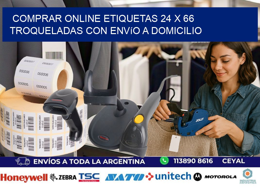 Comprar online etiquetas 24 x 66 troqueladas con envío a domicilio