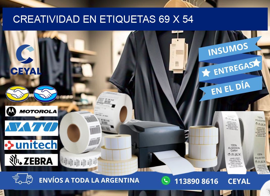 Creatividad en etiquetas 69 x 54