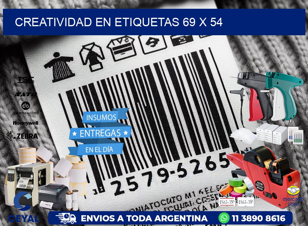 Creatividad en etiquetas 69 x 54