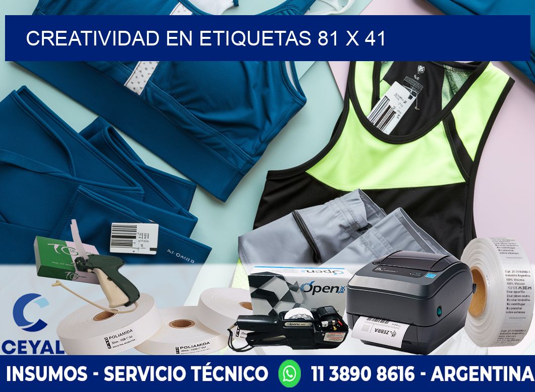Creatividad en etiquetas 81 x 41