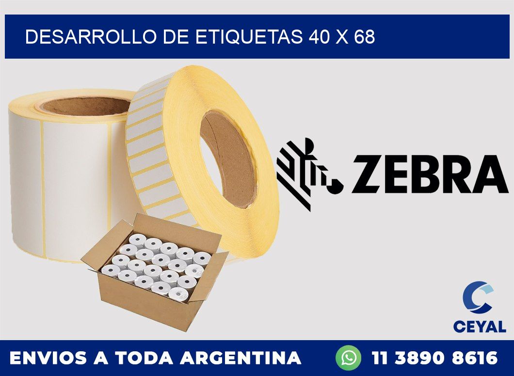Desarrollo de etiquetas 40 x 68
