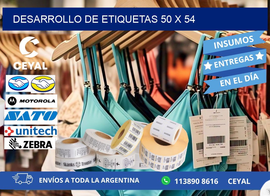 Desarrollo de etiquetas 50 x 54