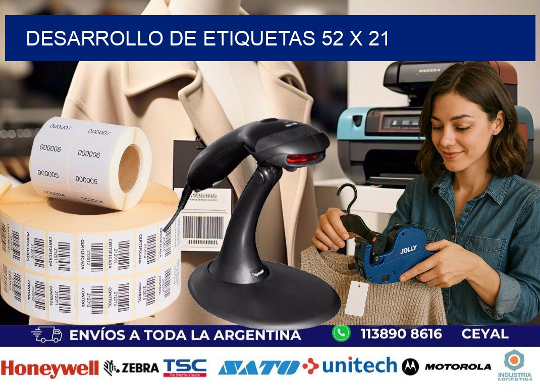 Desarrollo de etiquetas 52 x 21