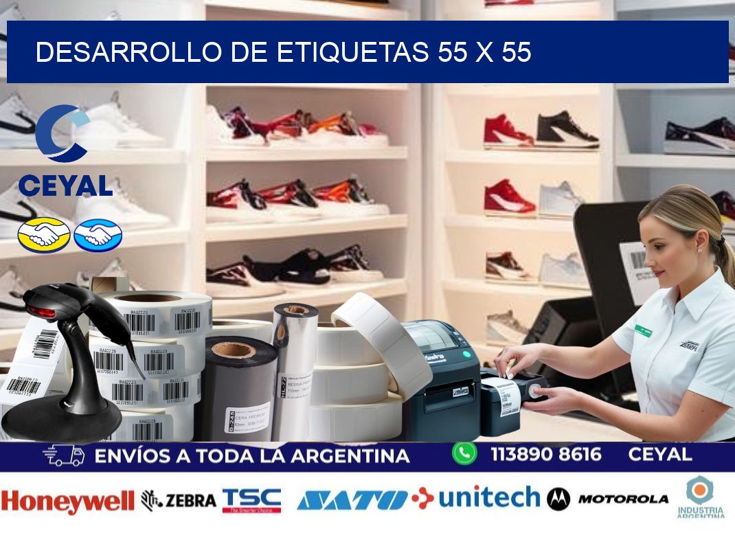 Desarrollo de etiquetas 55 x 55