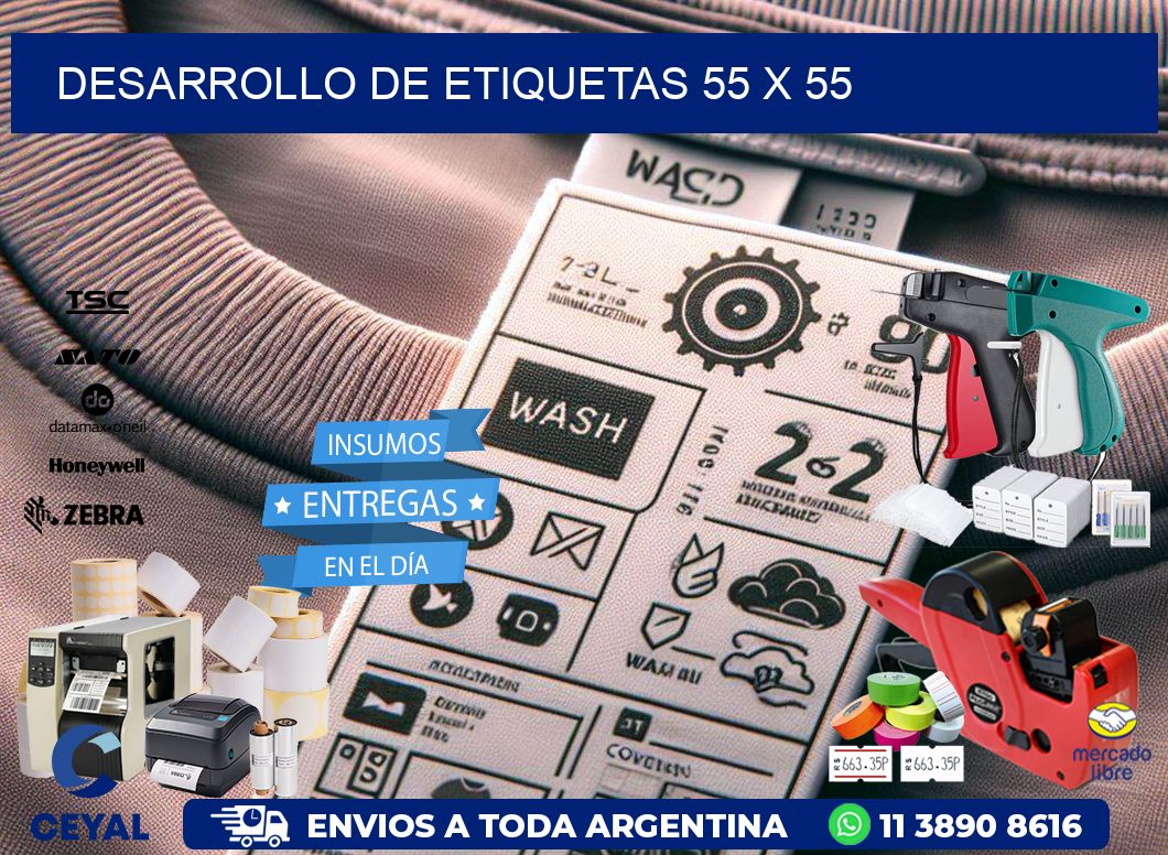Desarrollo de etiquetas 55 x 55