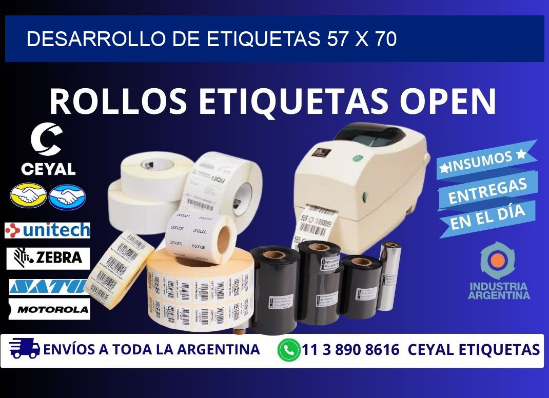 Desarrollo de etiquetas 57 x 70