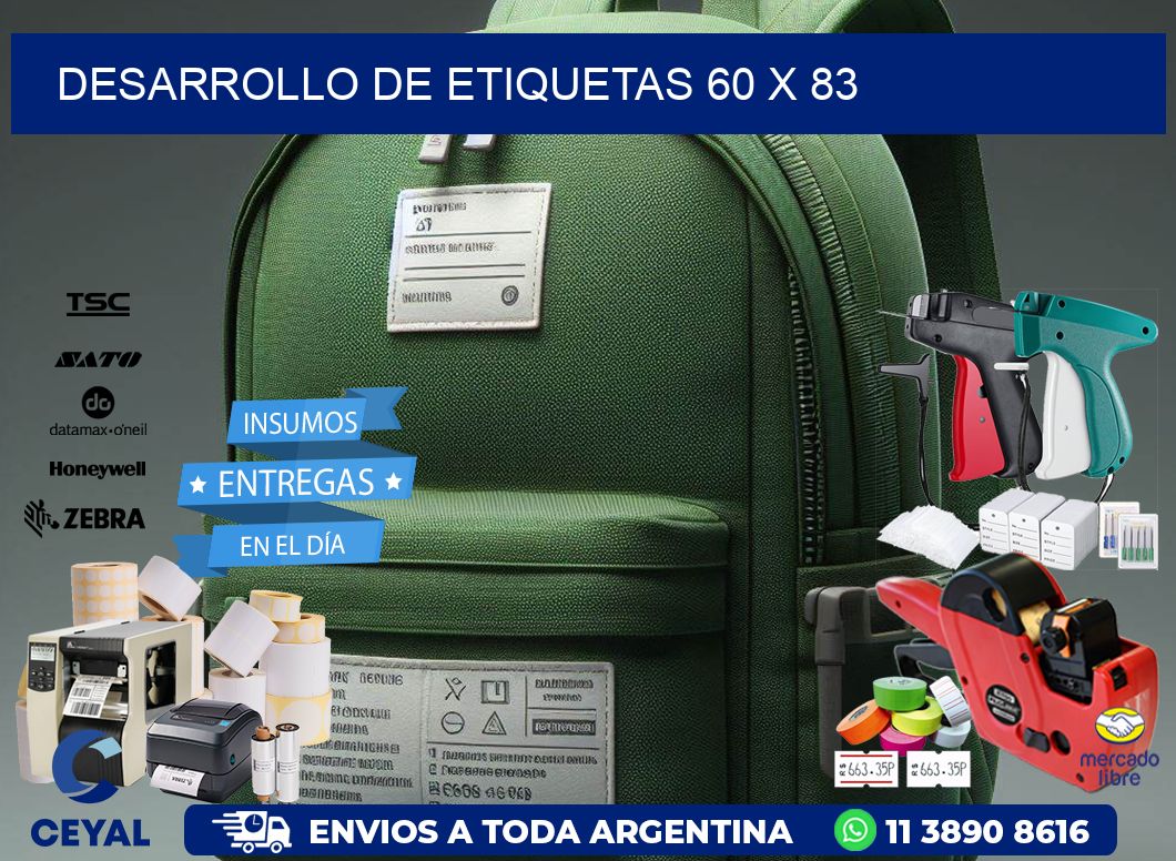 Desarrollo de etiquetas 60 x 83