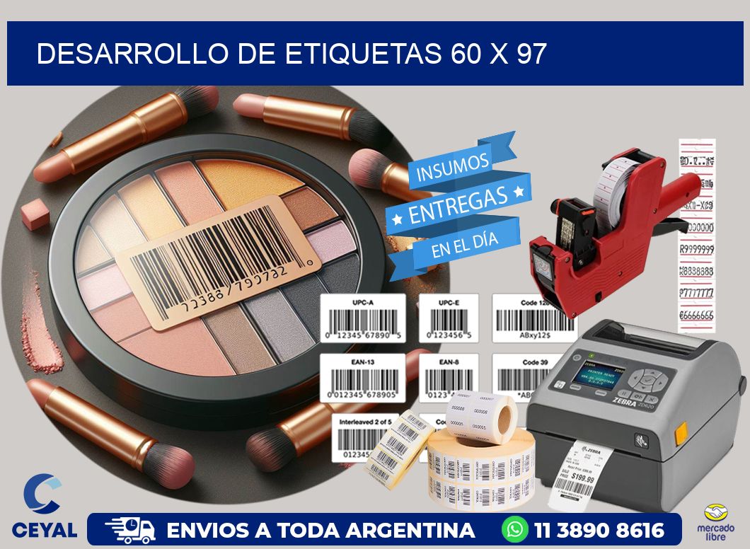 Desarrollo de etiquetas 60 x 97