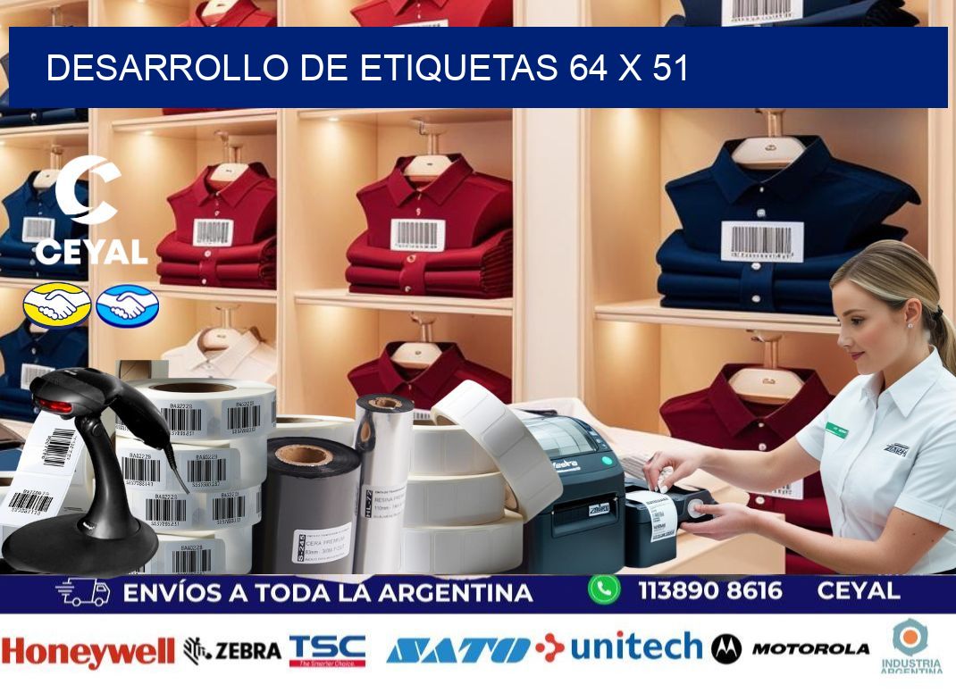 Desarrollo de etiquetas 64 x 51