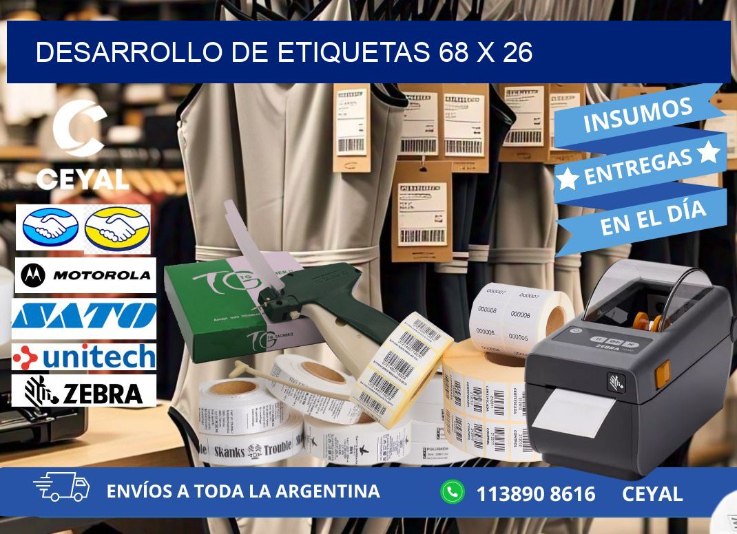 Desarrollo de etiquetas 68 x 26