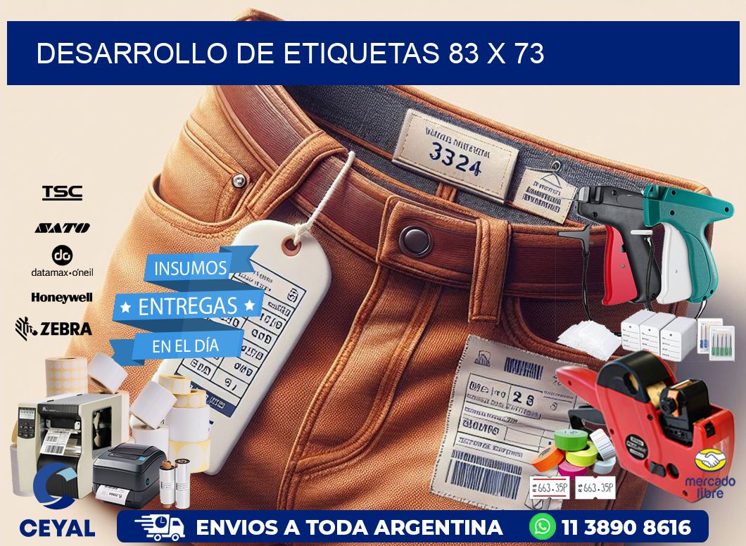 Desarrollo de etiquetas 83 x 73