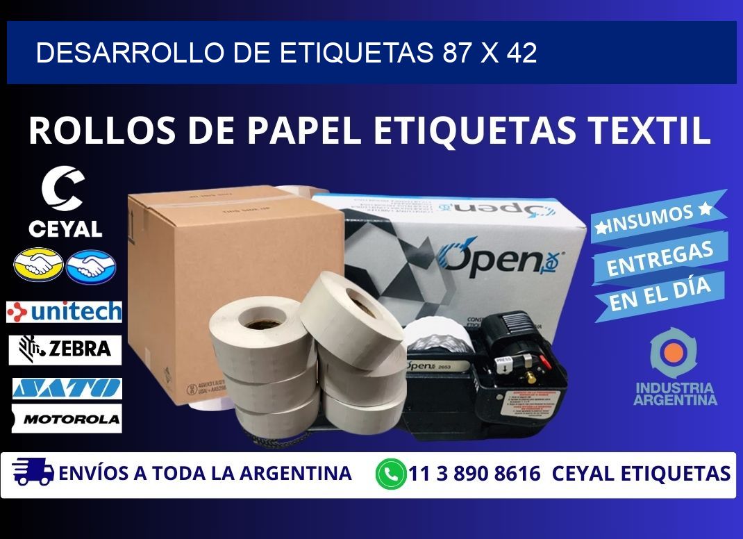 Desarrollo de etiquetas 87 x 42