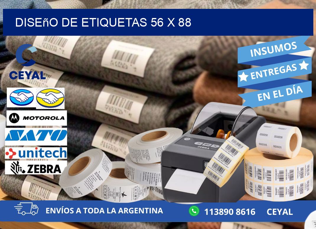 Diseño de etiquetas 56 x 88