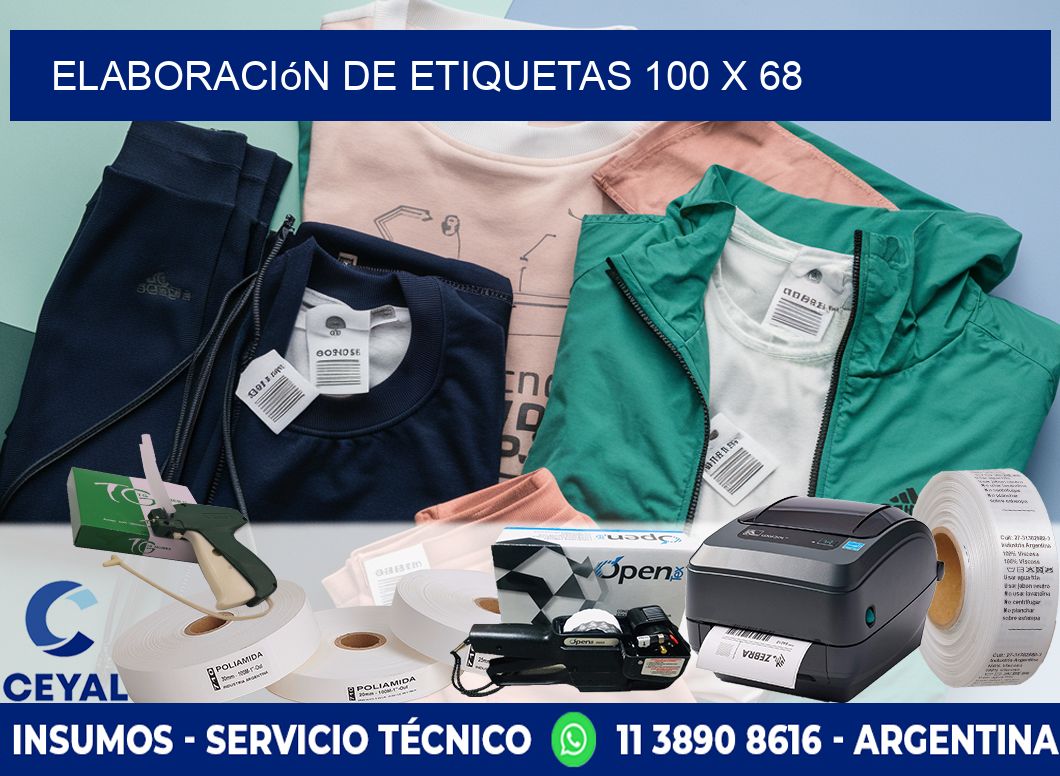 Elaboración de etiquetas 100 x 68