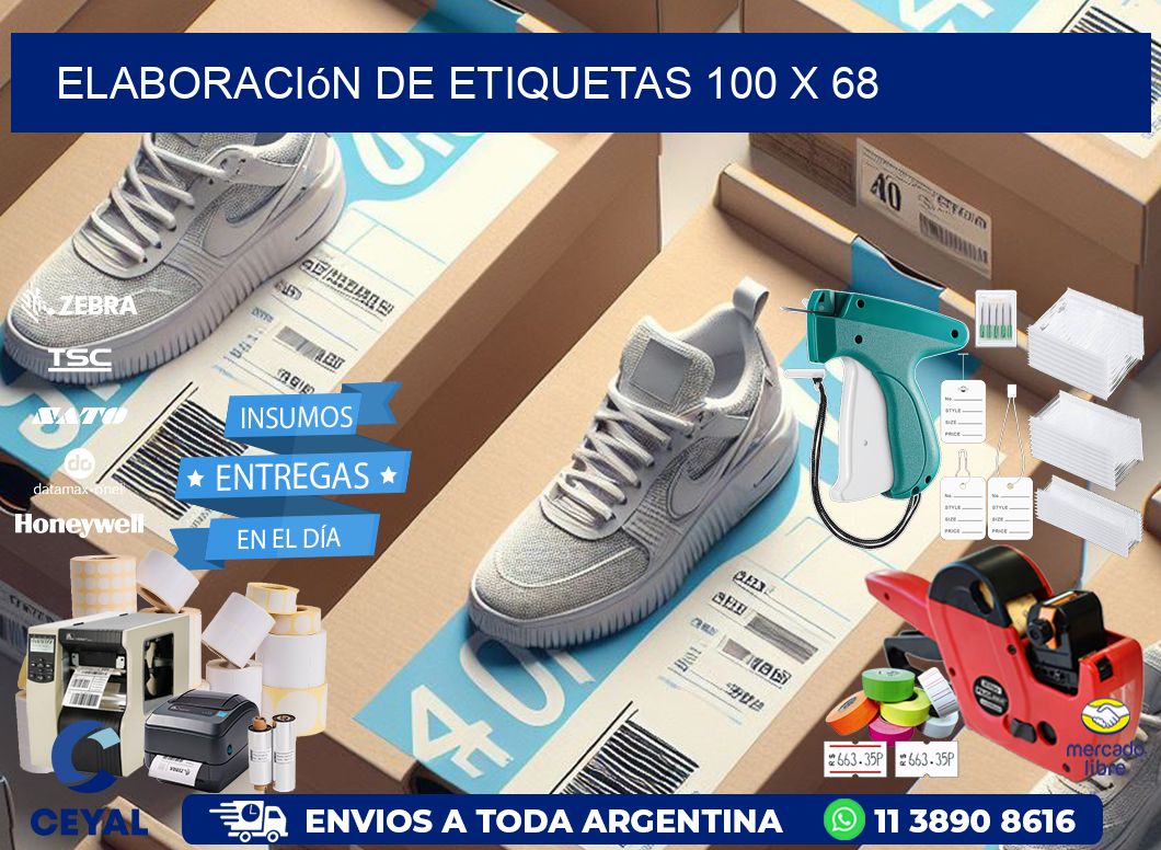 Elaboración de etiquetas 100 x 68